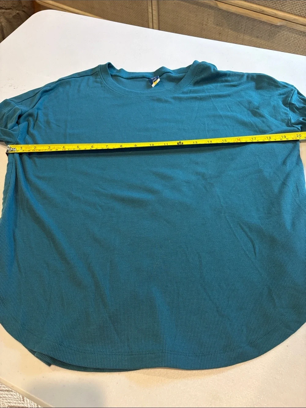 Old Navy - Girls ultralite. long sleeve ribbed t-shirt. Size XXL (18) Green teal